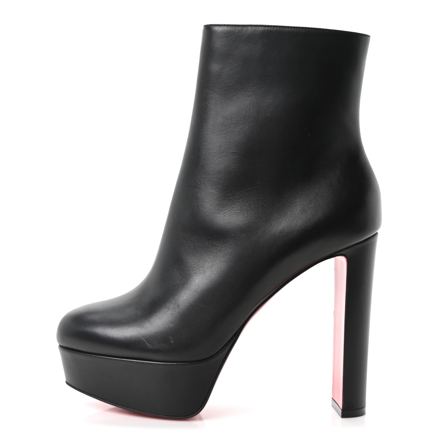 Christian Louboutin Calfskin Loo Booty 130 Ankle Boots 38 Black 1 of 9