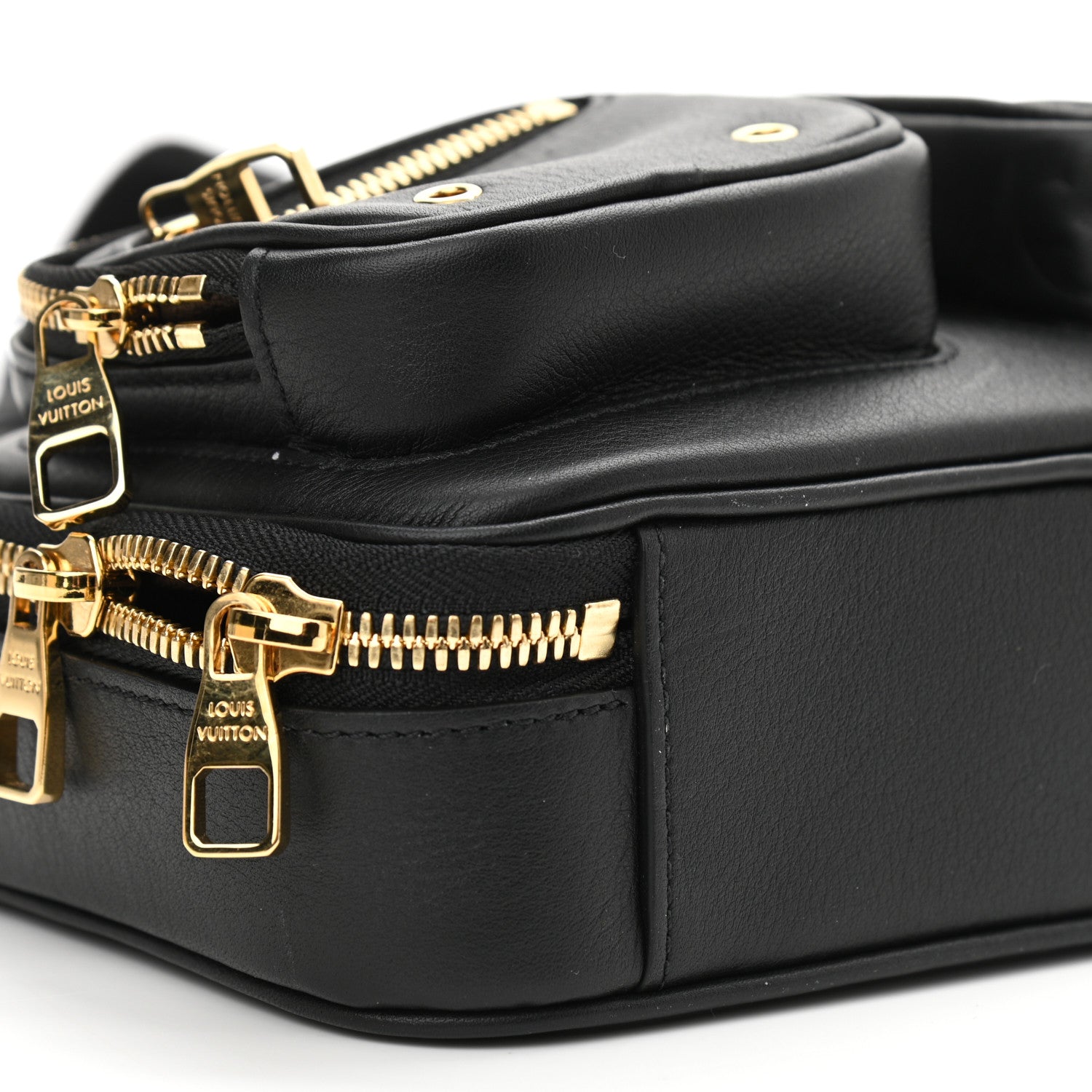 Louis Vuitton Calfskin Monogram Embossed Utility Crossbody Black 8 of 9