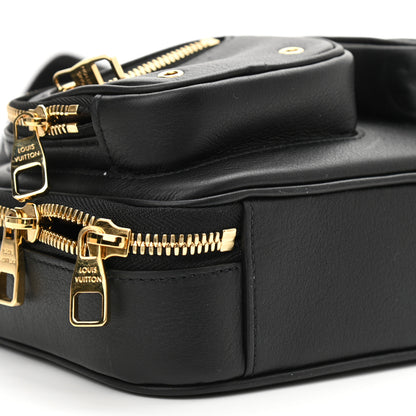 Louis Vuitton Calfskin Monogram Embossed Utility Crossbody Black 8 of 9