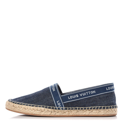Louis Vuitton Denim Croisiere Espadrille 37.5 Marine 1 of 9