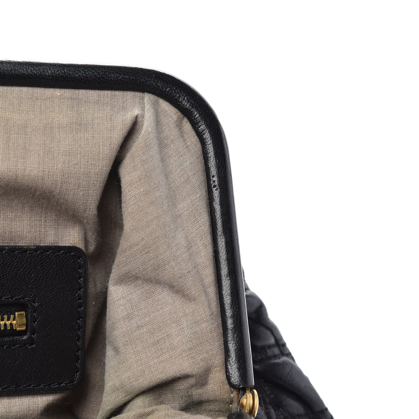 Calfskin Quilted Stam Black