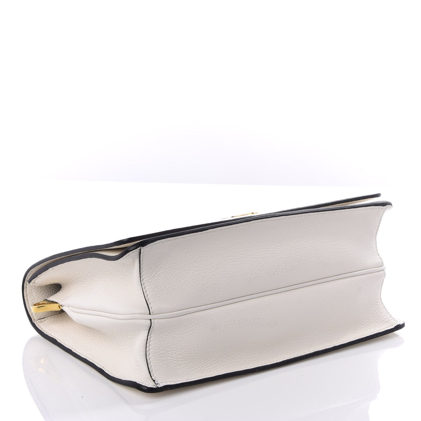 Vitello Daino Flap Crossbody Bianco