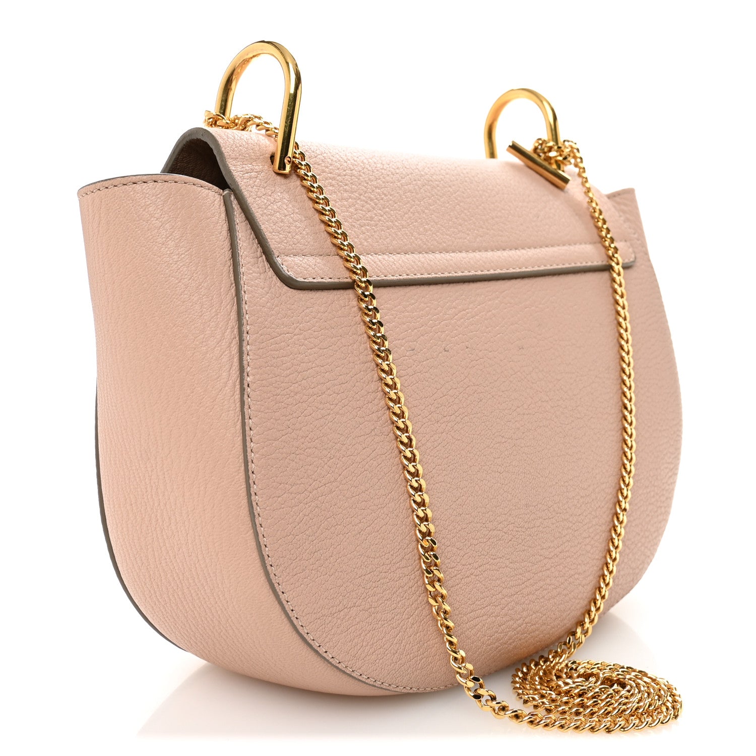 Chloe Grained Lambskin Drew Shoulder Bag Cement Pink 3 of 10