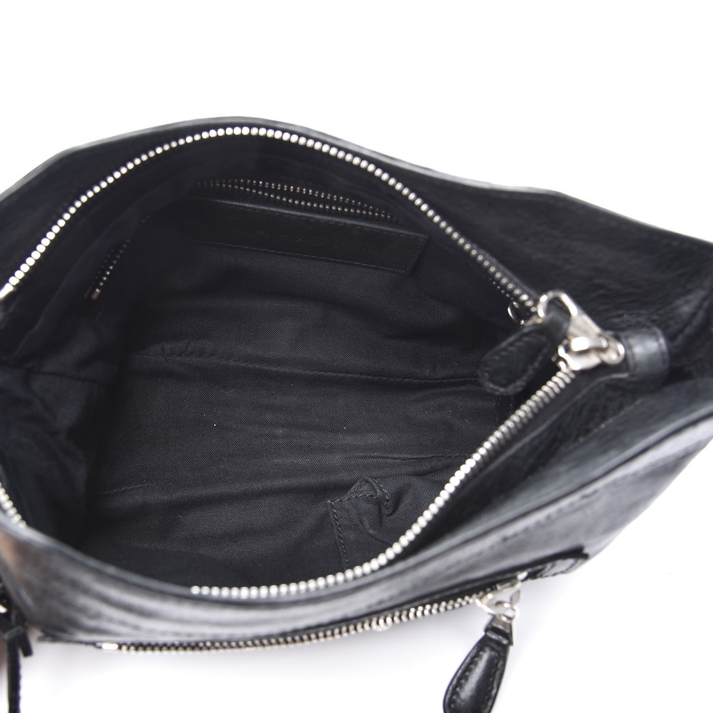 Agneau Giant 12 Silver Hardware Hip Black