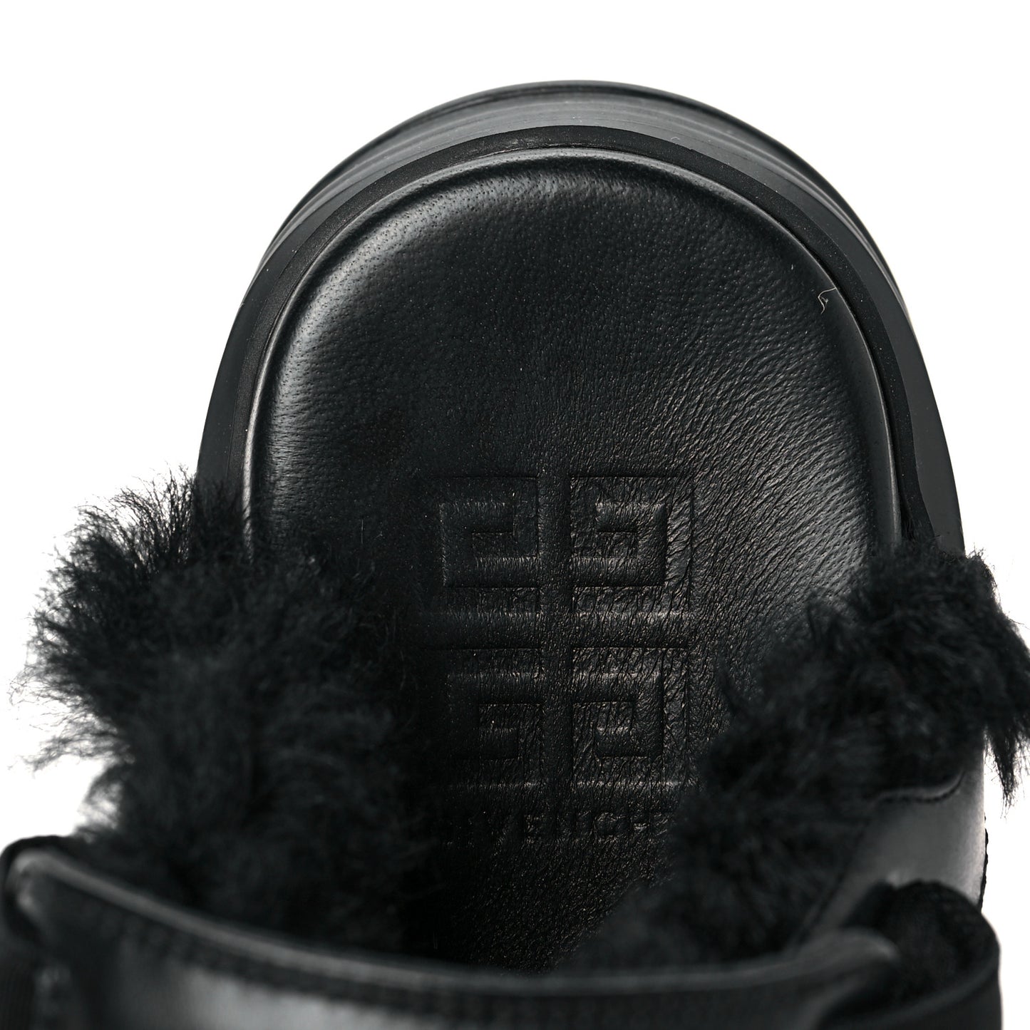 Suede Calfskin Lambskin Shearling Elegant Marshmallow Loafers 35 Black