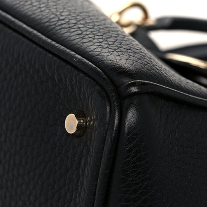 Christian Dior Bullcalf Small Diorissimo Tote Black Rose Indien 8 of 11