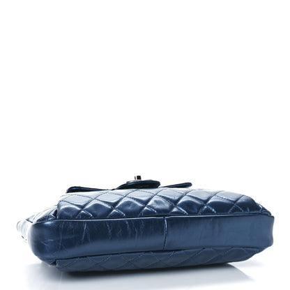Chanel Metallic Calfskin Quilted Accordion Flap Blue 4 of 11