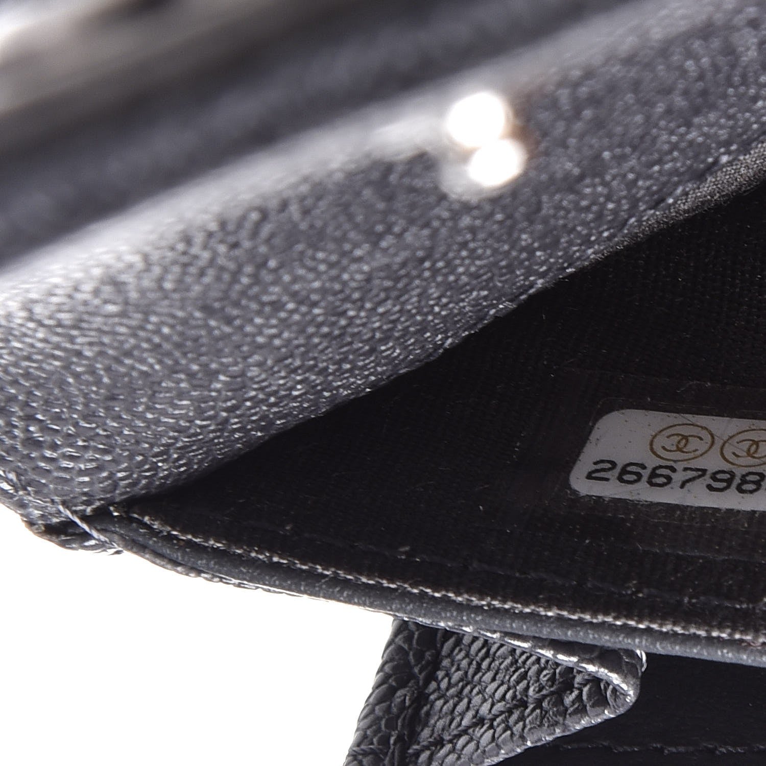 Chanel Caviar Quilted Small Boy Flap Wallet Anthracite 8 of 10