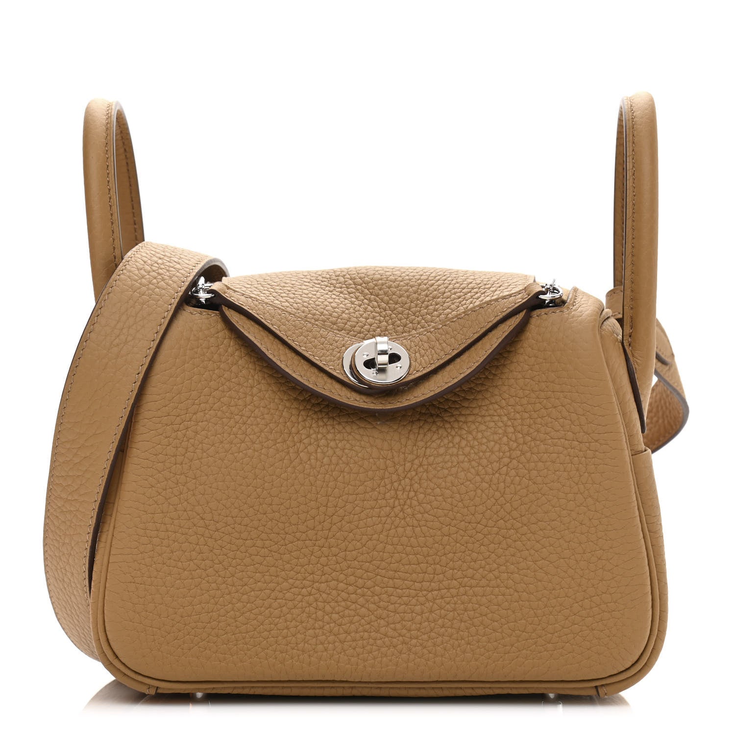 Hermes Taurillon Clemence Mini Lindy 20 Biscuit 1 of 10