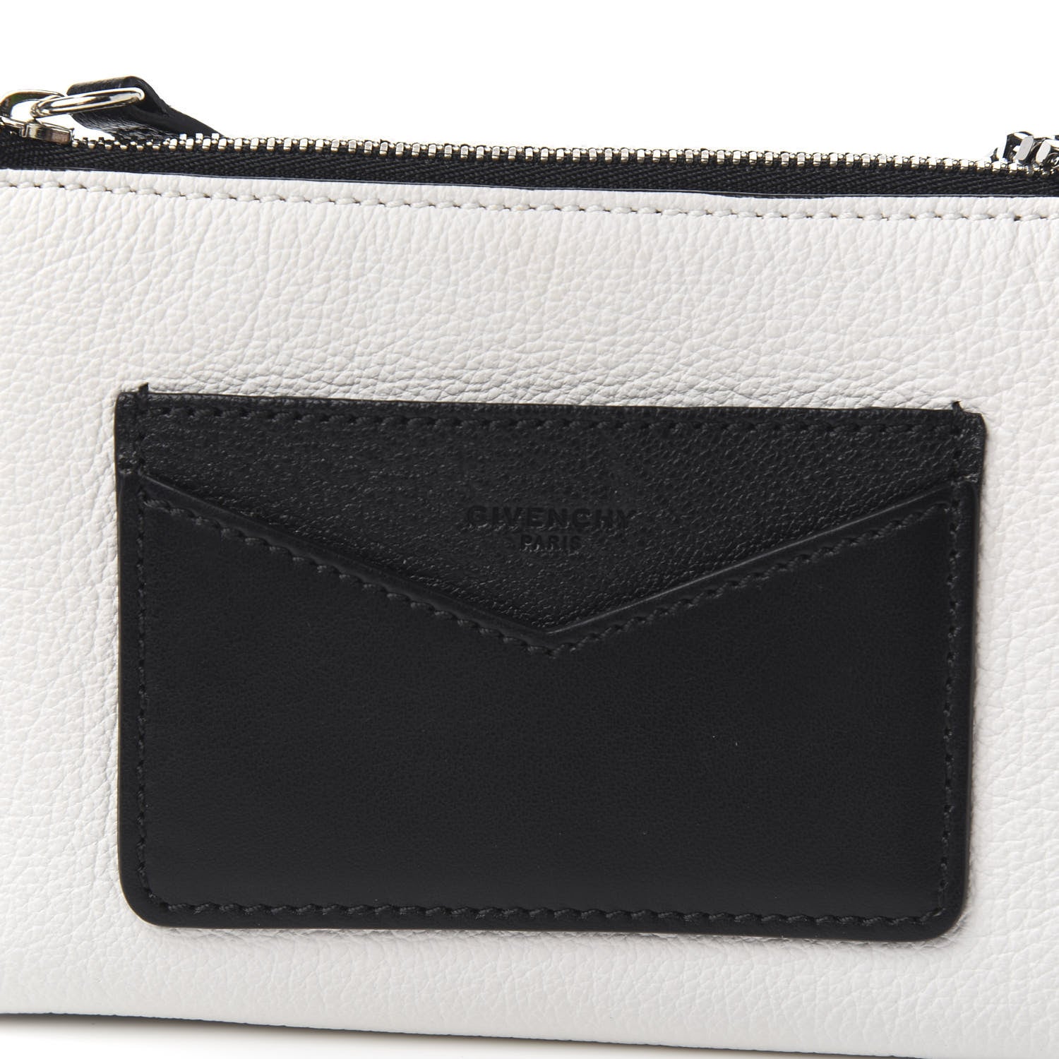 Givenchy Calfskin Duetto Pouch Black White 9 of 9