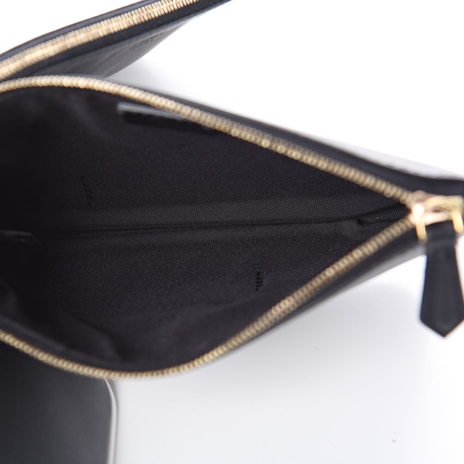 Fendi Vitello Century Opaco F is Fendi Bi-Color Triplette Pouch Set Black 6 of 10