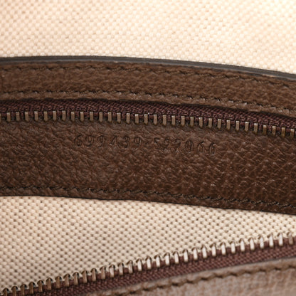 Gucci GG Supreme Monogram Textured Dollar Calfskin Web Ophidia Wristlet Shoulder Bag Beige Ebony New Acero 7 of 10