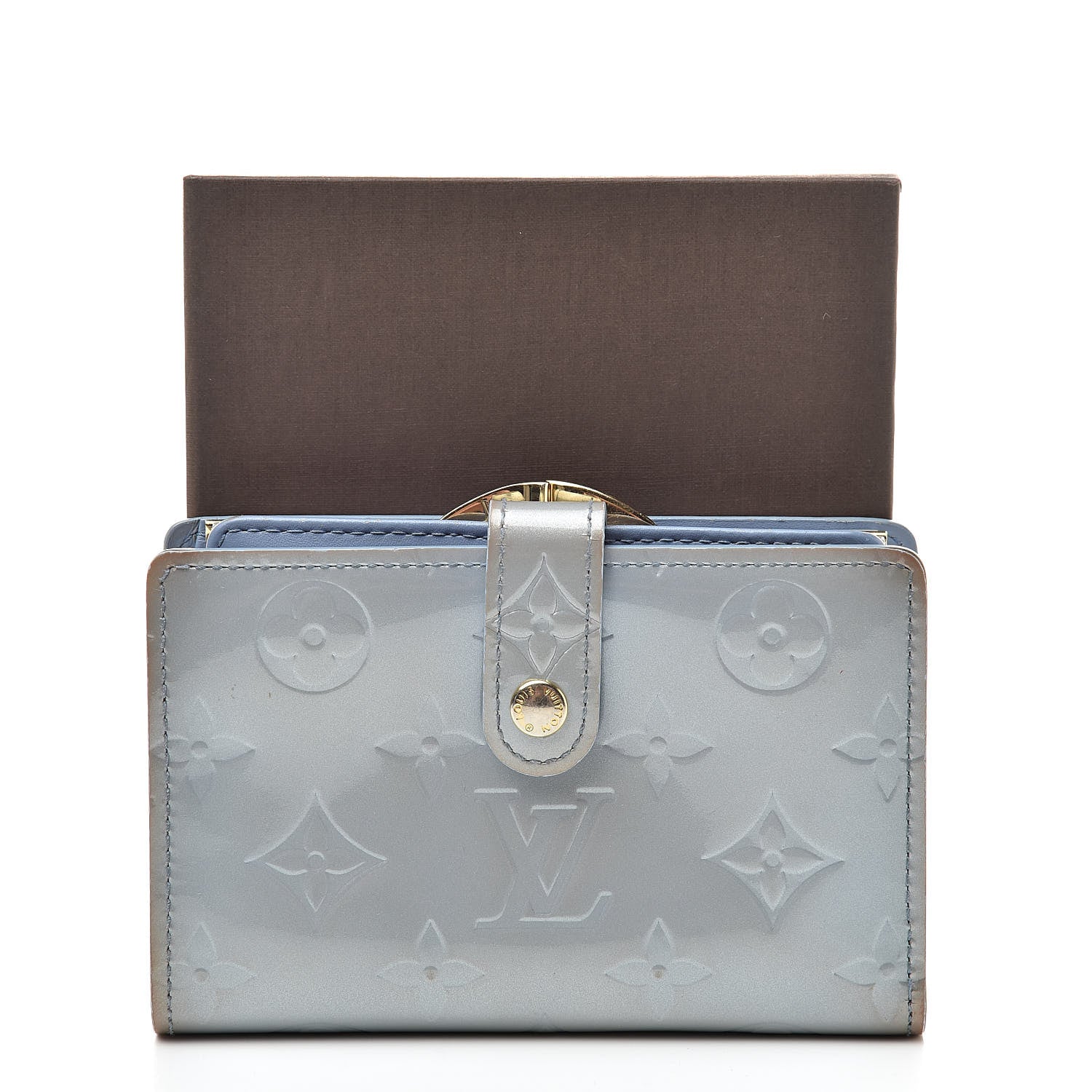 Louis Vuitton Vernis French Purse Wallet Baby Blue 15 of 15