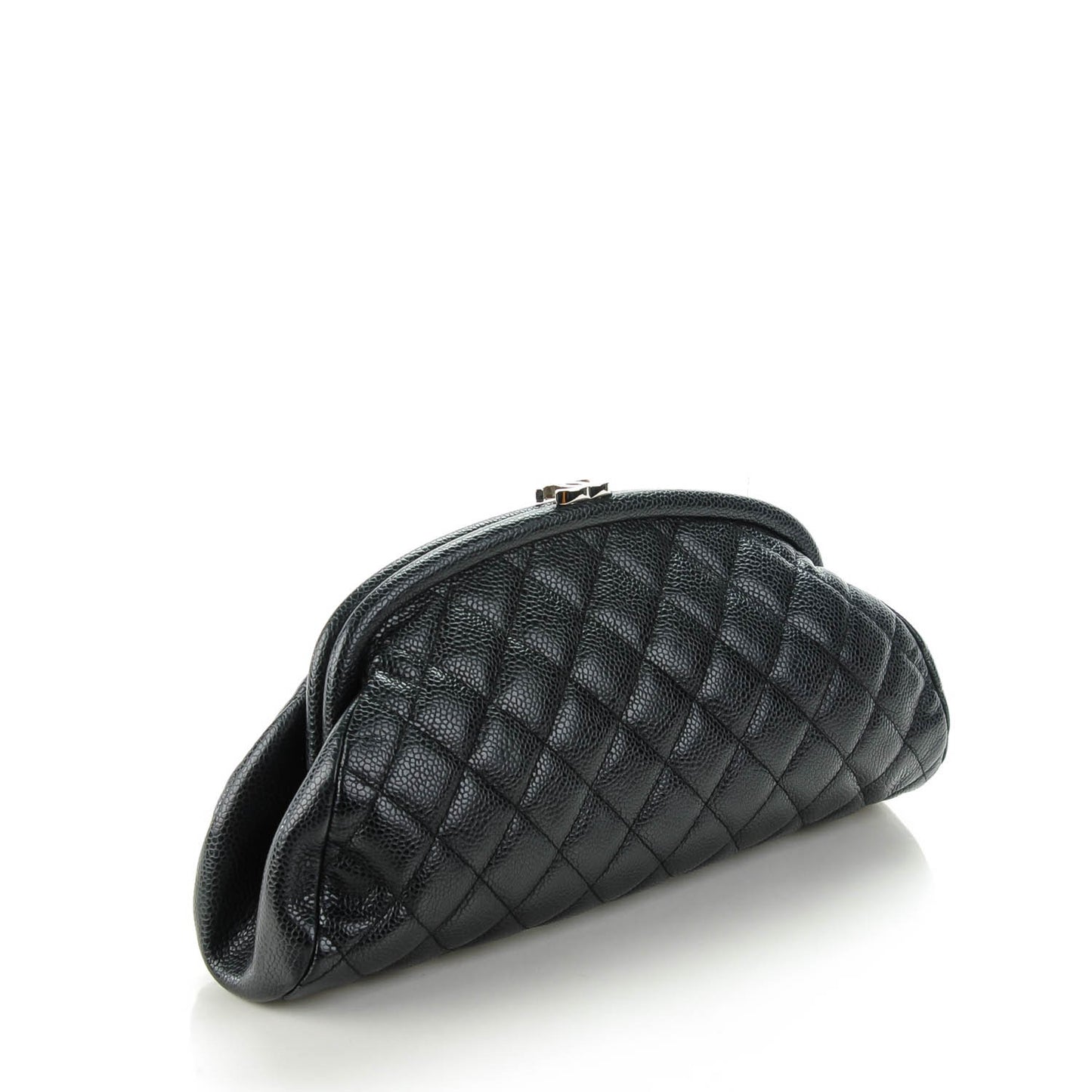 Caviar Quilted Timeless Clutch Black