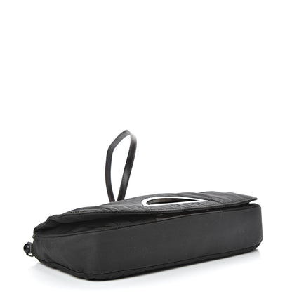 Christian Dior Nylon Calfskin Maris Pearl Beaded Shoulder Bag Black 3 of 15