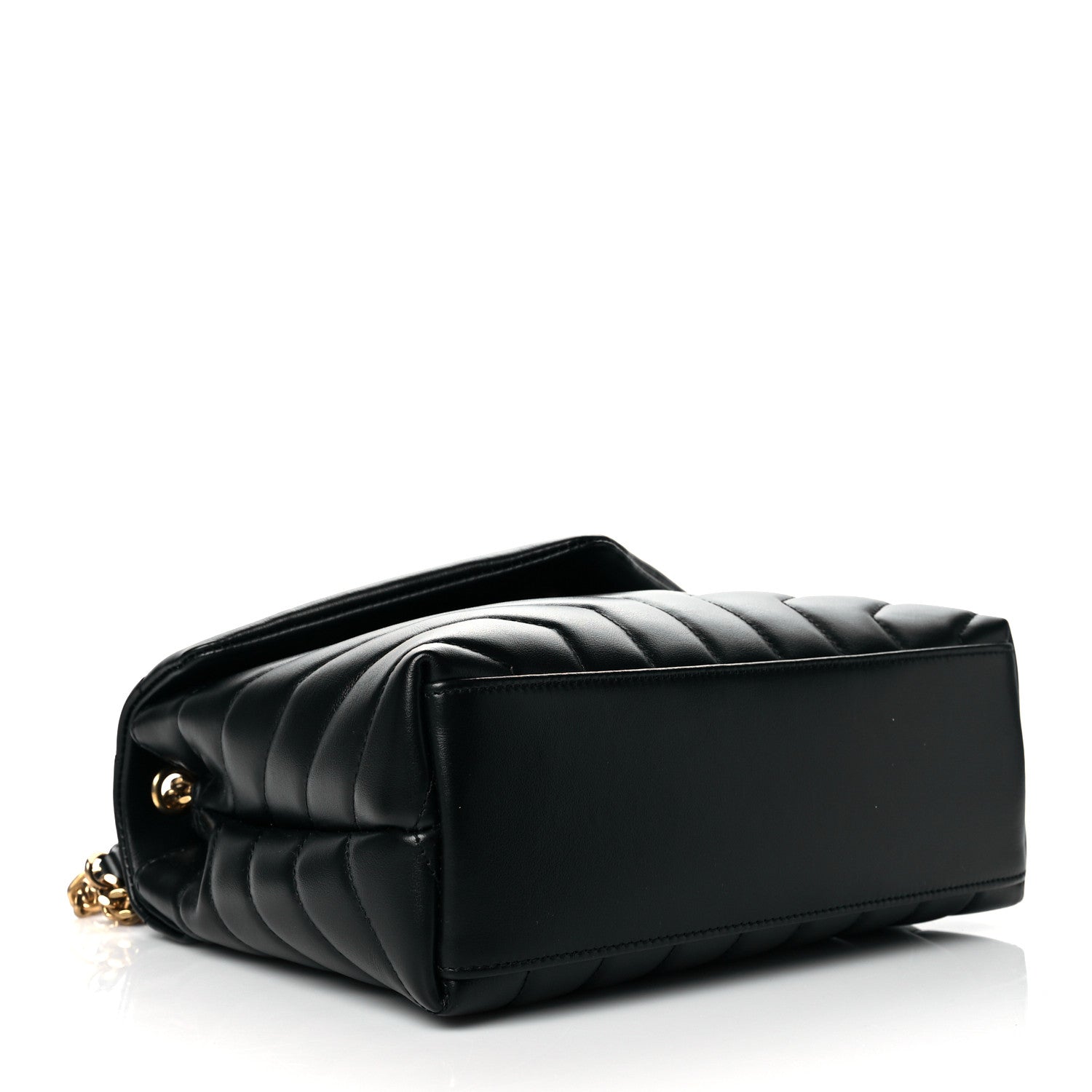 Saint Laurent Calfskin Y Quilted Monogram Small Loulou Chain Satchel Black 4 of 10