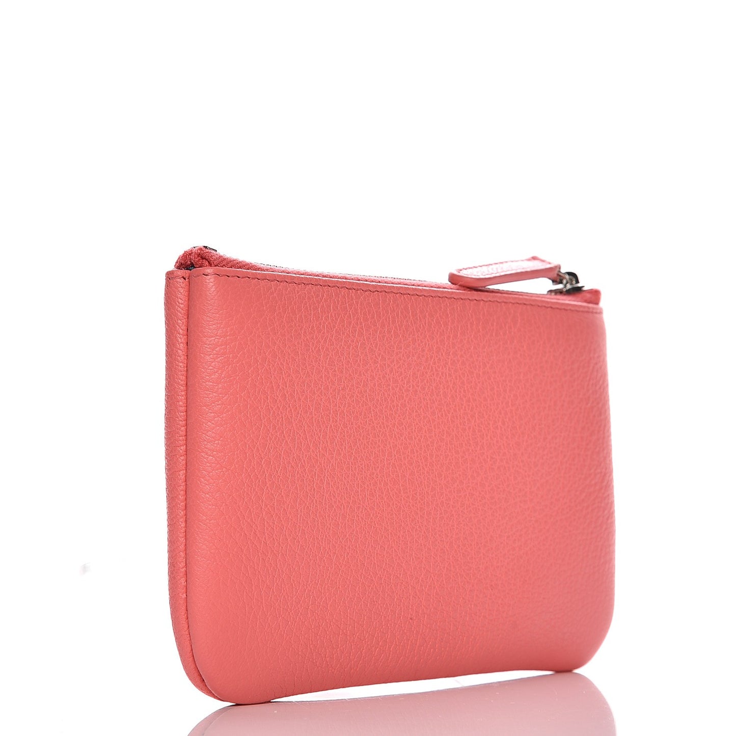 Goatskin Small CC Clover Cosmetic Case Corail