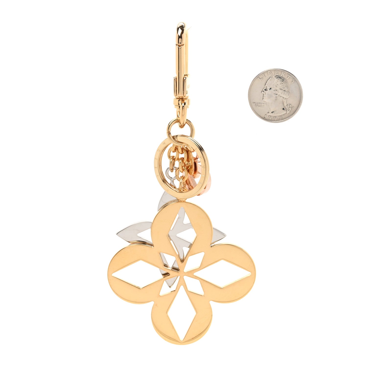 Louis Vuitton Malletage Blossom Bag Charm Key Holder 2 of 5