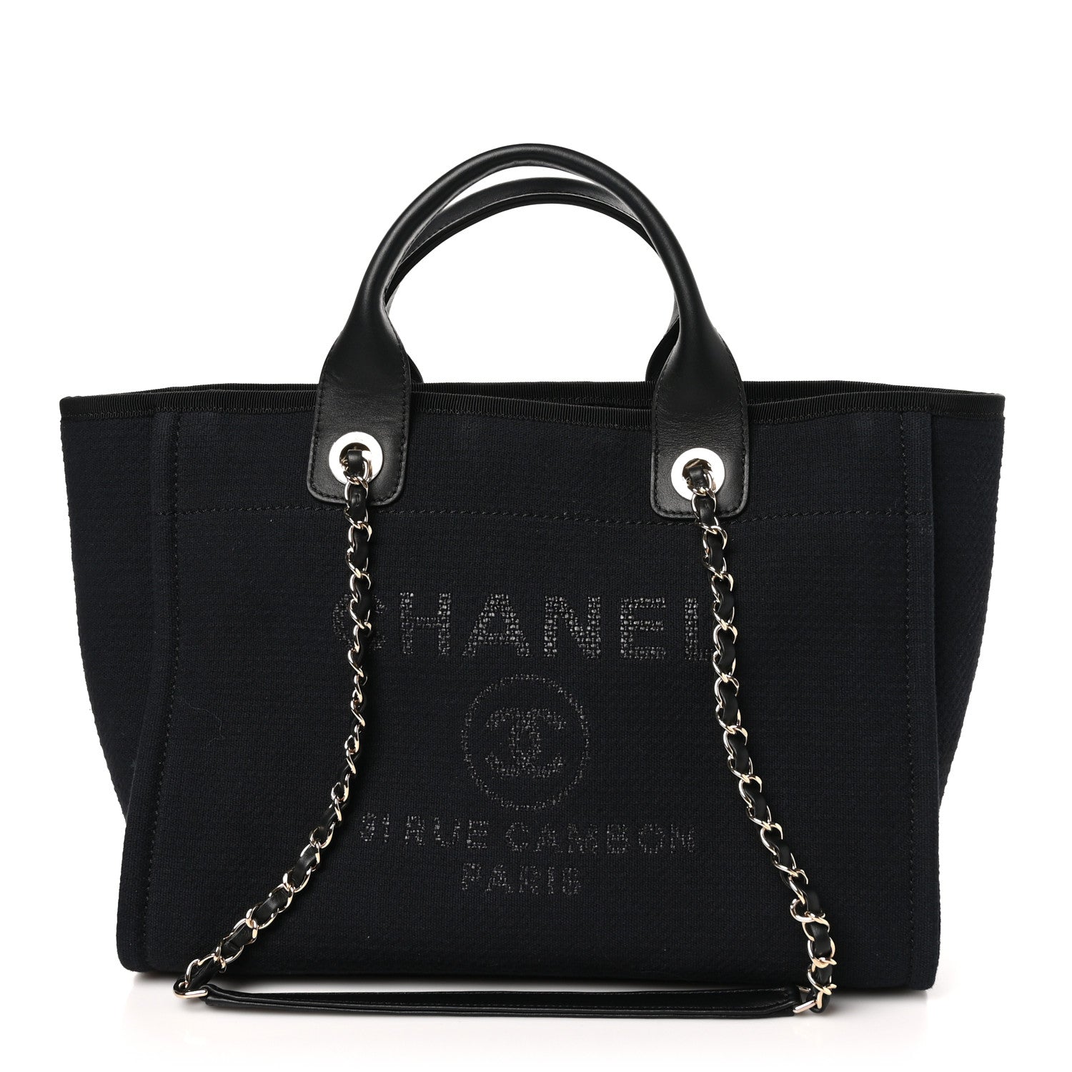 Chanel Mixed Fibers Small Deauville Tote Black 1 of 12