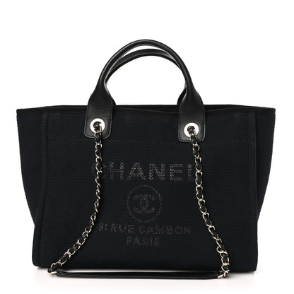 Chanel Mixed Fibers Small Deauville Tote Black 1 of 12