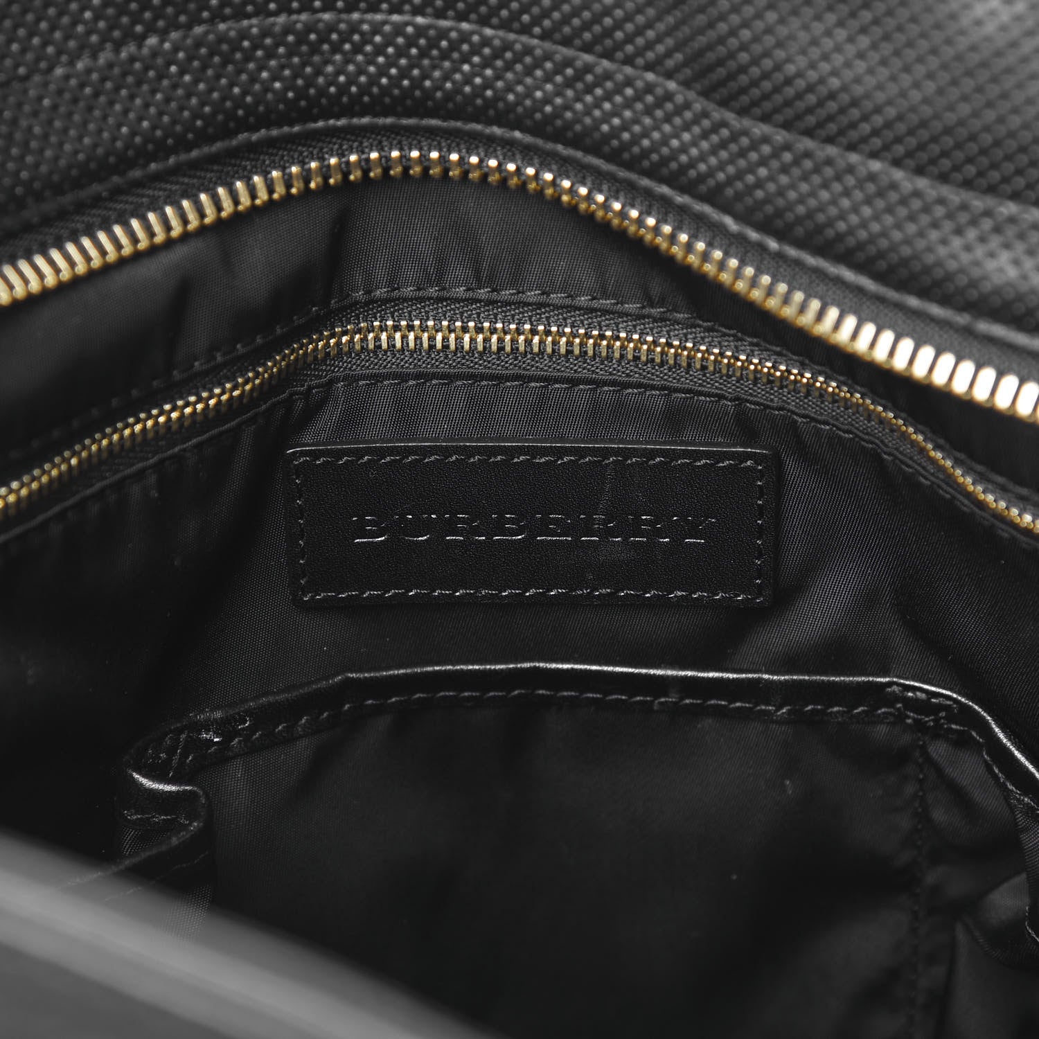 Burberry Nylon Beat Check Diaper Bag Black 5 of 9