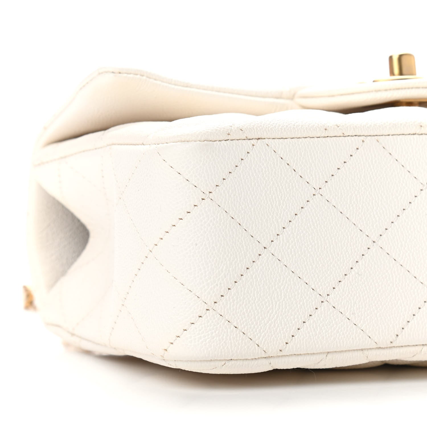 Chanel Caviar Quilted Mini Top Handle Rectangular Flap White 8 of 9