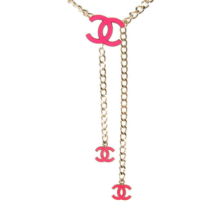 Chanel Enamel CC Chain Belt Pink Gold 5 of 6