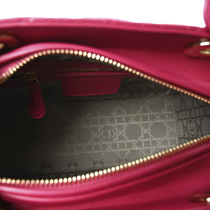 Christian Dior Lambskin Cannage Medium Lady Dior Fuchsia 5 of 10
