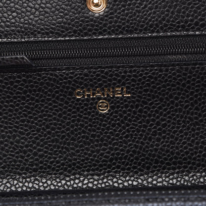 Chanel Caviar Quilted Wallet On Chain WOC Black 6 of 8