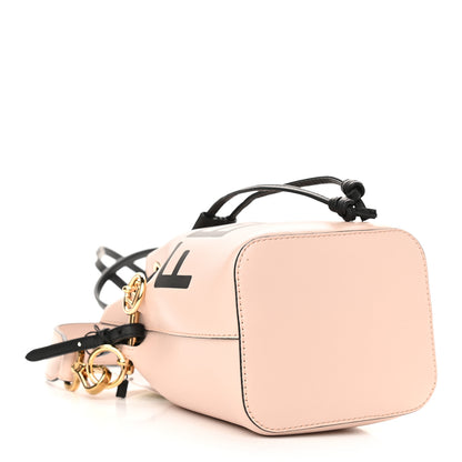 Fendi Vitello Fluffy Grace F is Fendi Logo Embossed Mini Mon Tresor Bucket Bag Rosa Quarzo Black 4 of 9