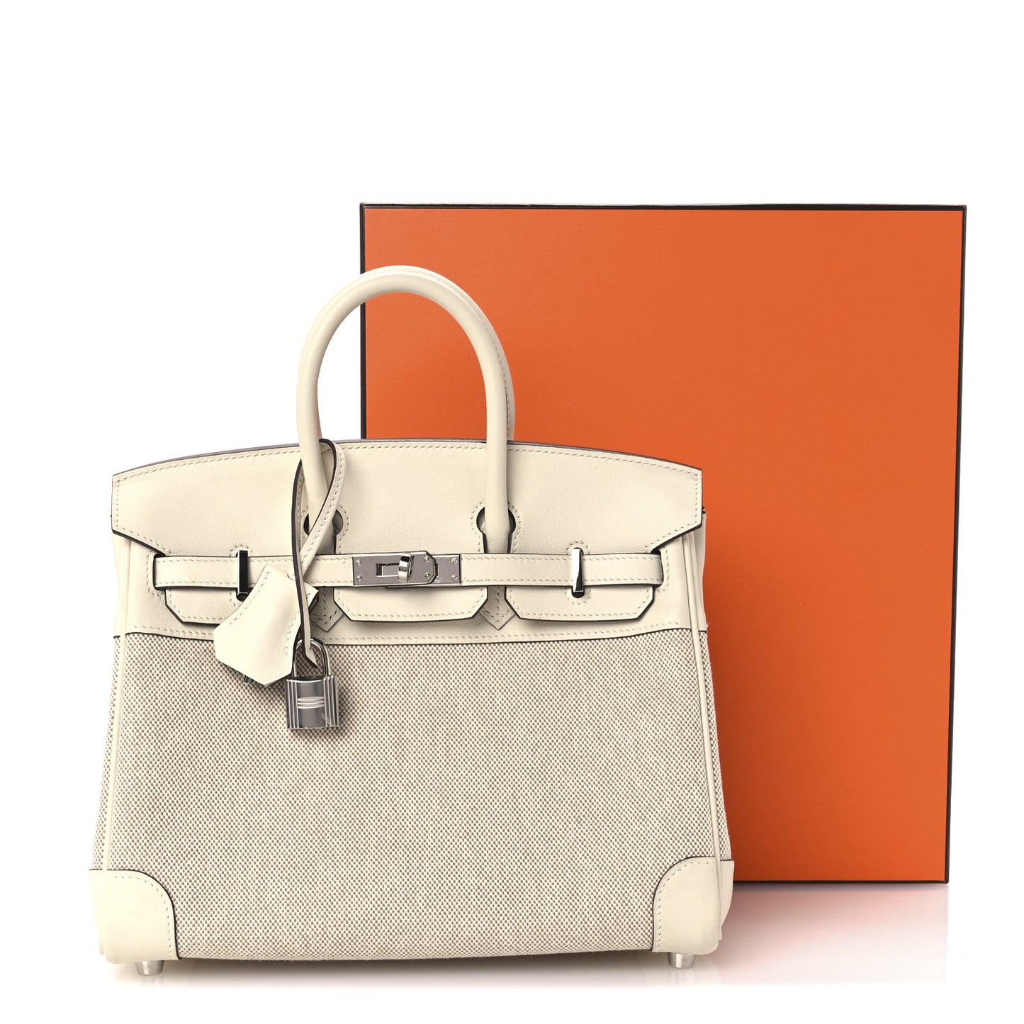 Toile H Swift Birkin 25 Ecru Nata