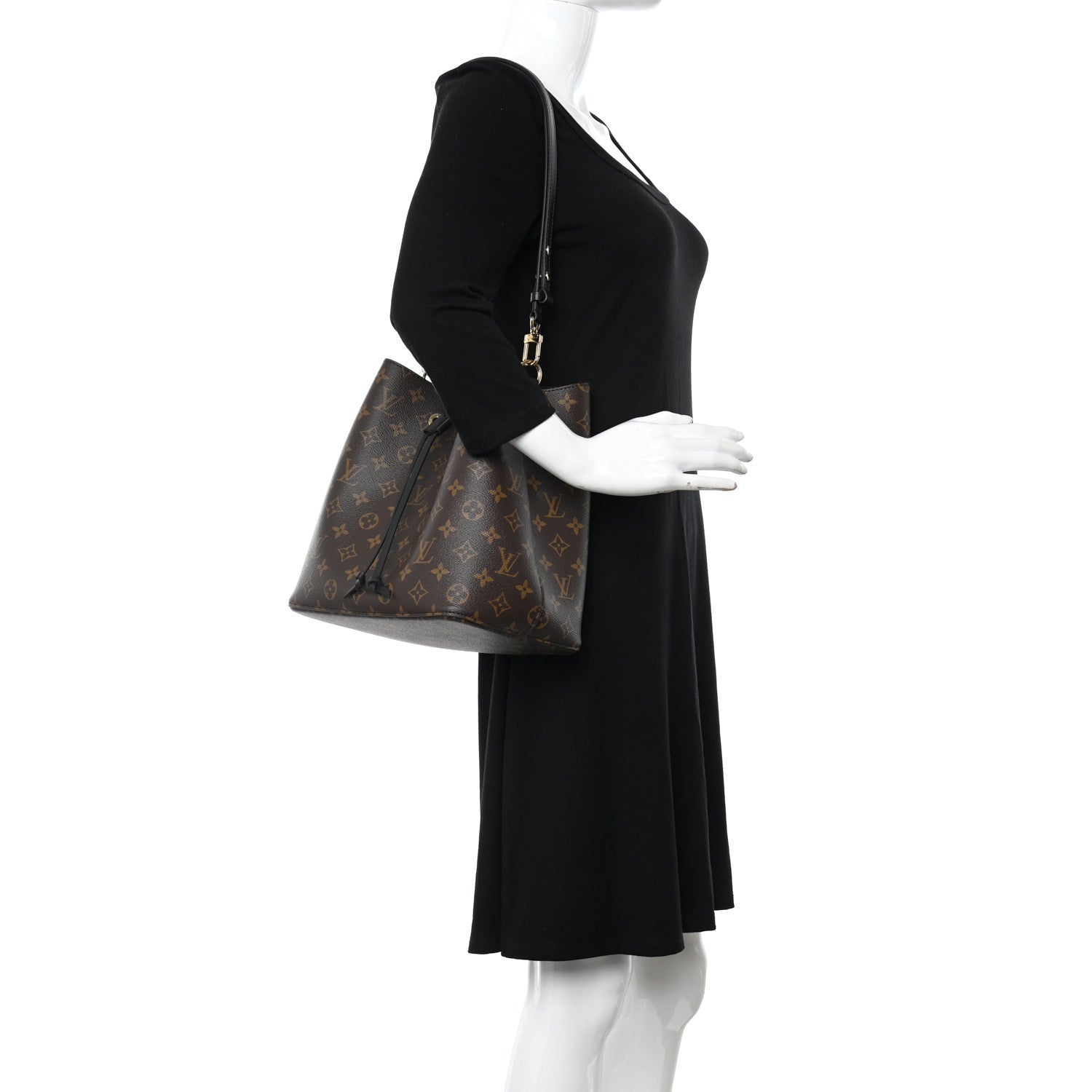 Louis Vuitton Monogram Neonoe MM Black 3 of 8