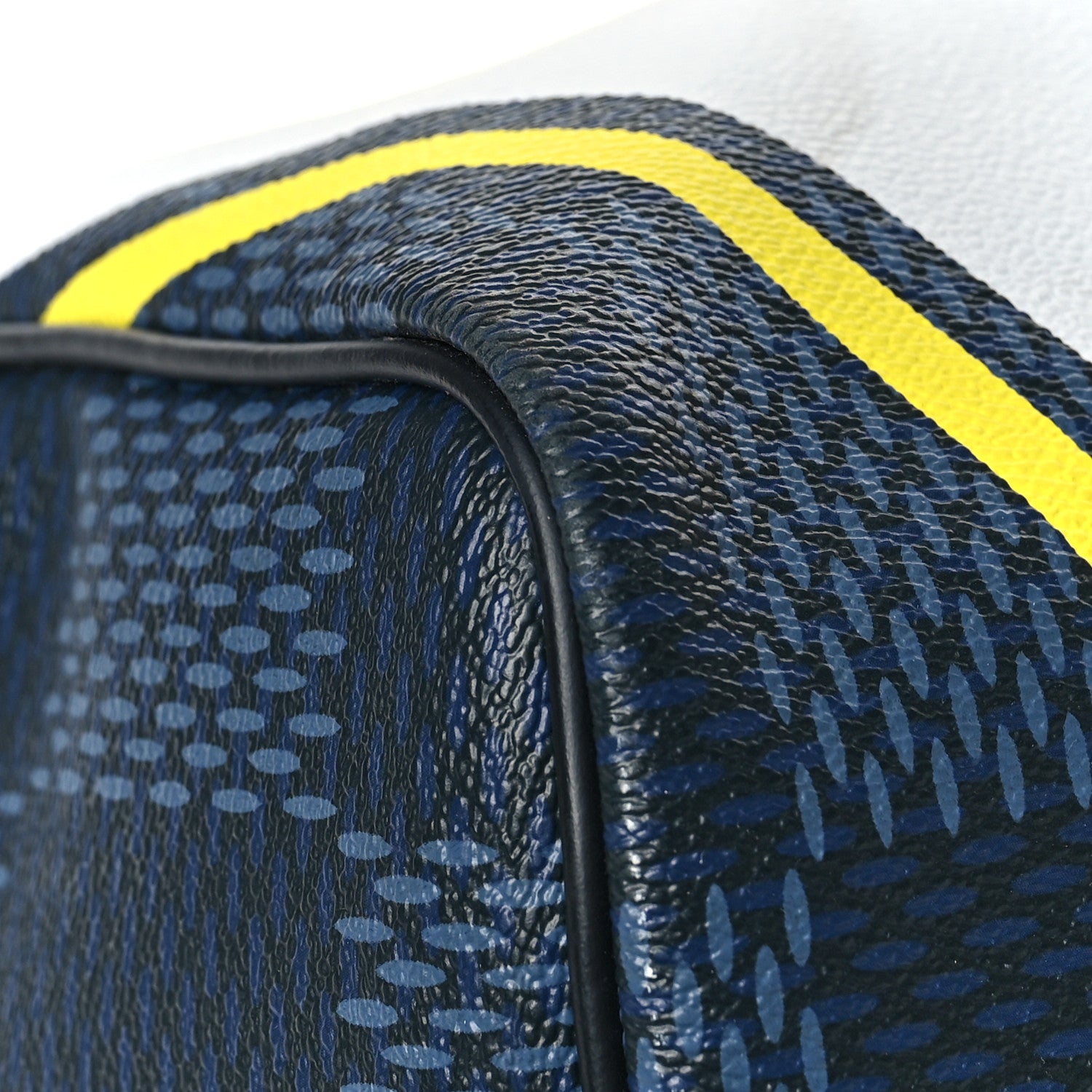 Louis Vuitton Damier Cobalt Latitude America's Cup Keepall Bandouliere 55 Yellow 6 of 7