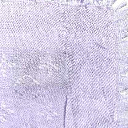 Louis Vuitton Silk Wool Monogram Shawl Lilac 6 of 6