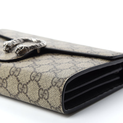 Gucci GG Supreme Monogram Mini Dionysus Chain Wallet Beige Black 7 of 10