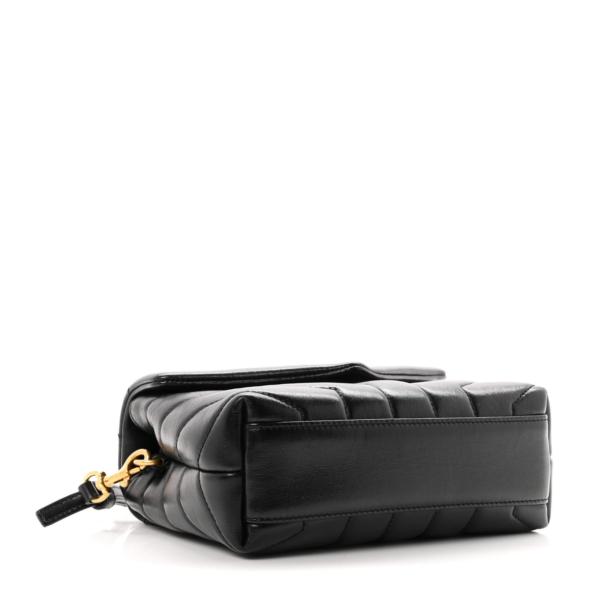 Saint Laurent Calfskin Y Quilted Monogram Toy Loulou Crossbody Bag Black 4 of 10
