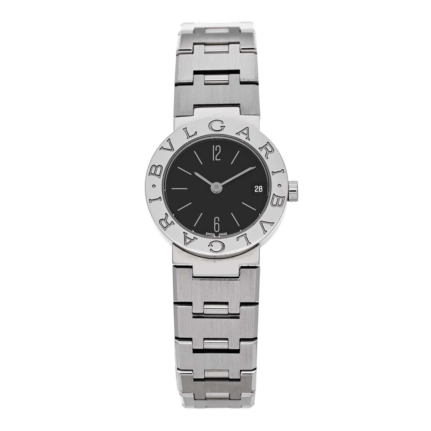 Stainless Steel 23mm Quartz Watch Black