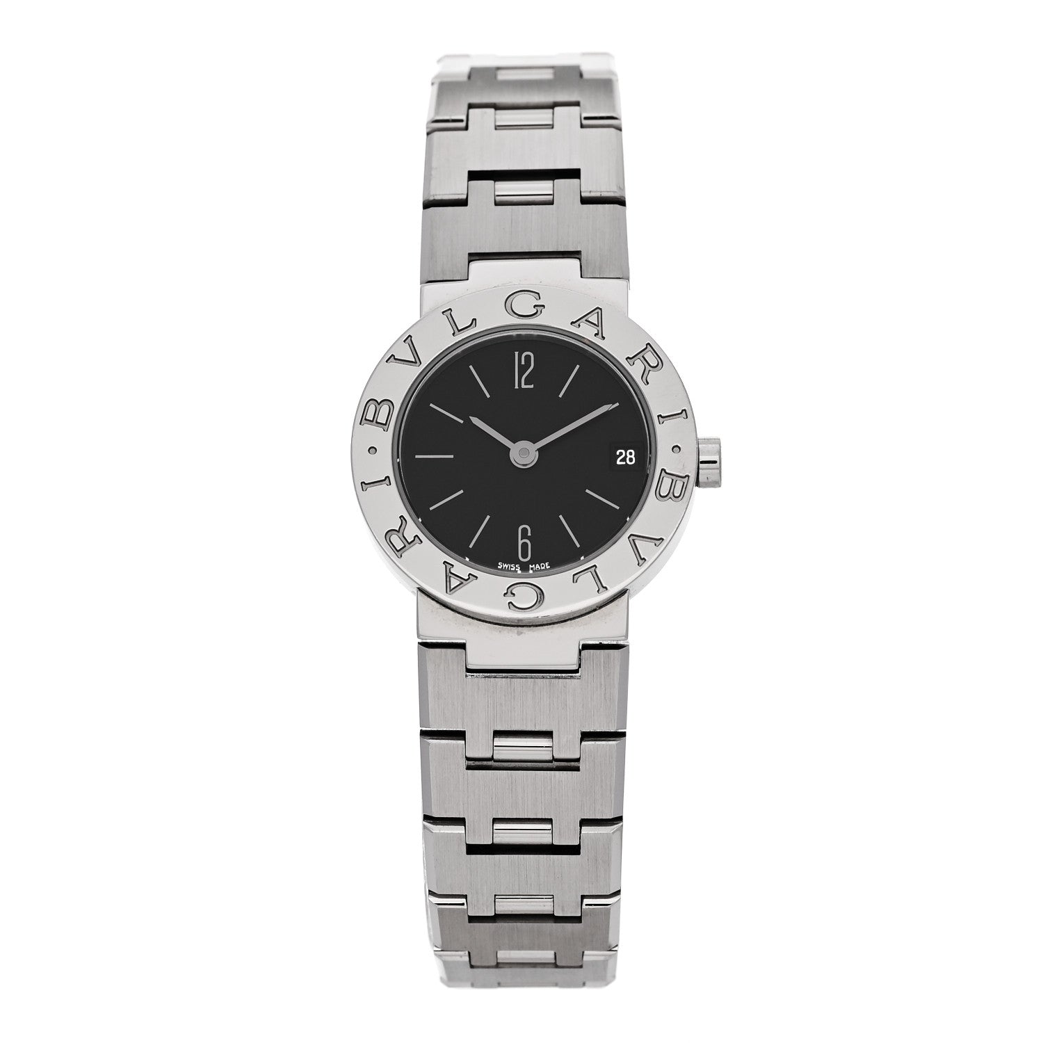 Bulgari Stainless Steel 23mm Quartz Watch Black 1 of 4