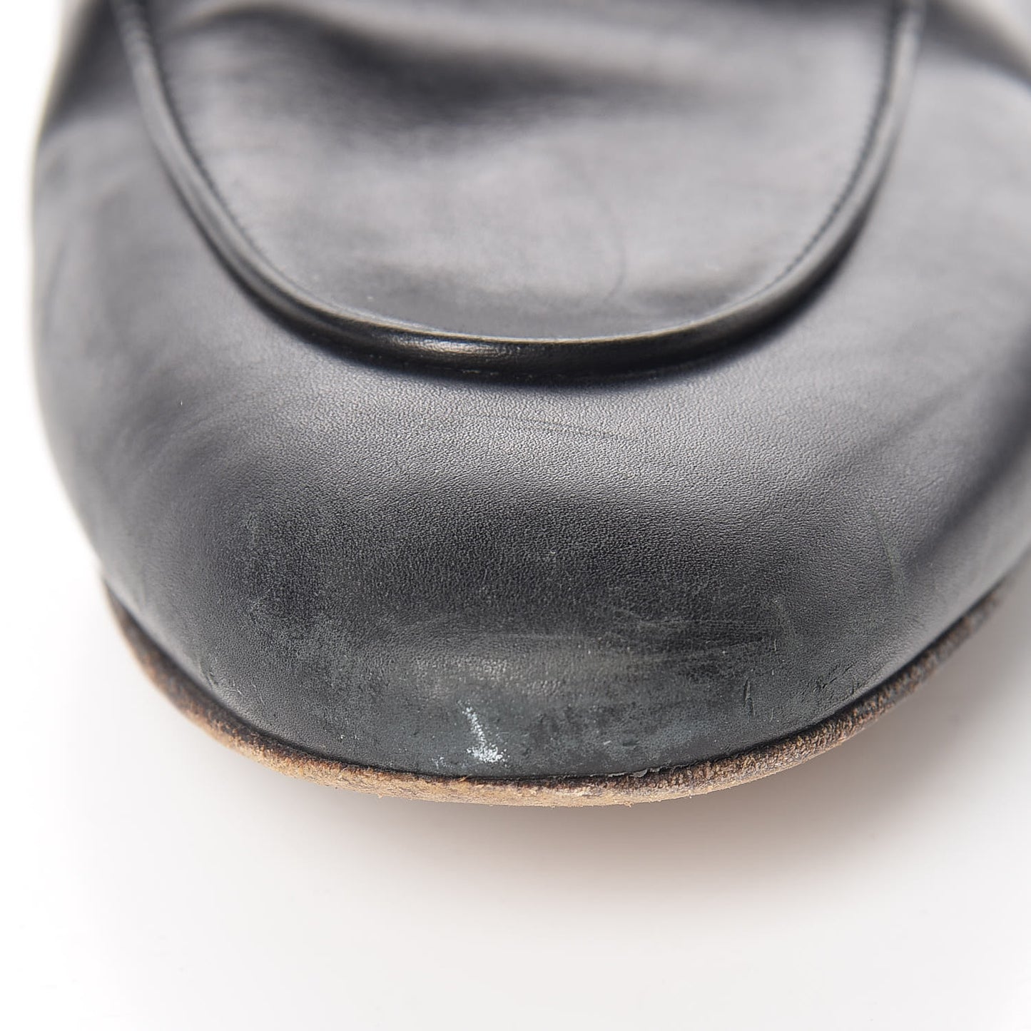 Calfskin Womens Princetown Slippers 39.5 Black