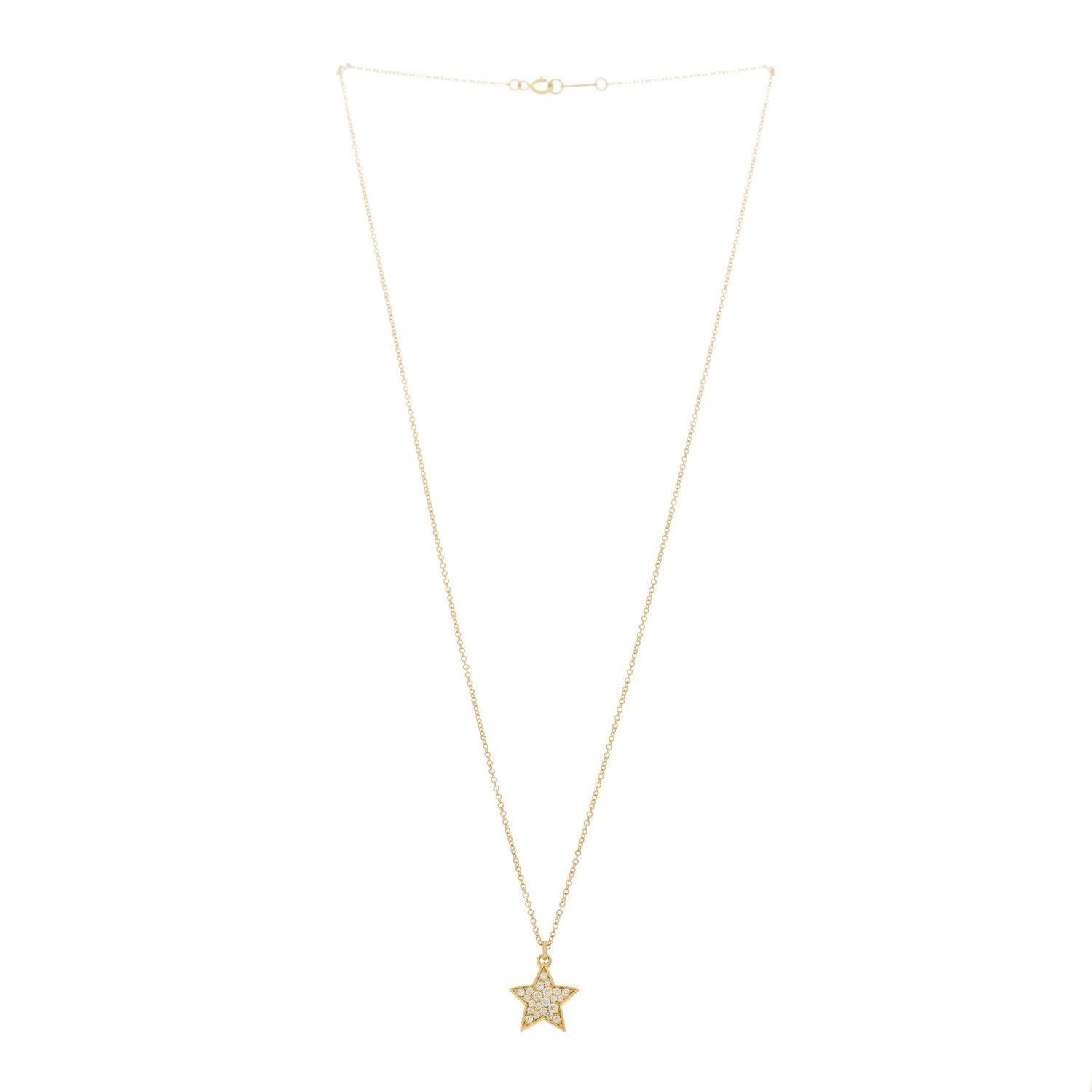 Tiffany 18K Yellow Gold Diamond Paloma Picasso Star Pendant Necklace 3 of 5