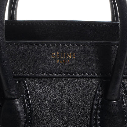 Celine Smooth Calfskin Nano Luggage Black 9 of 9