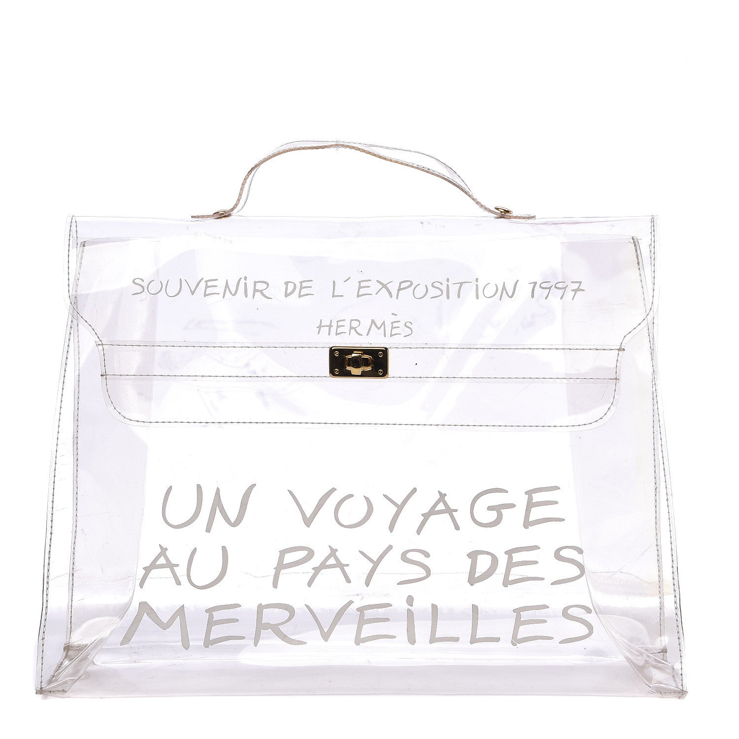Hermes Vinyl Souvenir De L'Exposition Kelly Transparent 1 of 11