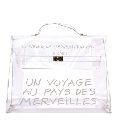Hermes Vinyl Souvenir De L'Exposition Kelly Transparent 1 of 11