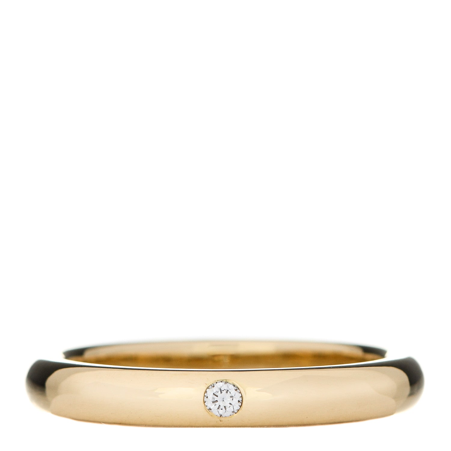 Tiffany 18K Yellow Gold Diamond Elsa Peretti Band Ring 48 4.5 1 of 5
