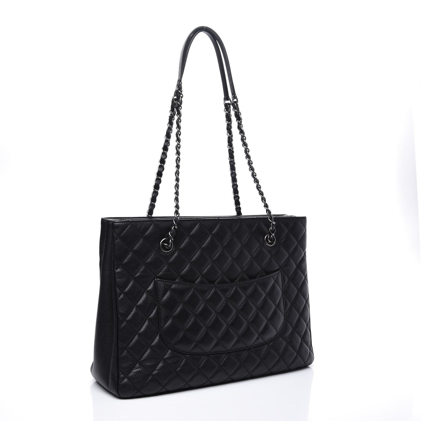 Caviar Quilted Urban Companion Shopping Tote Black