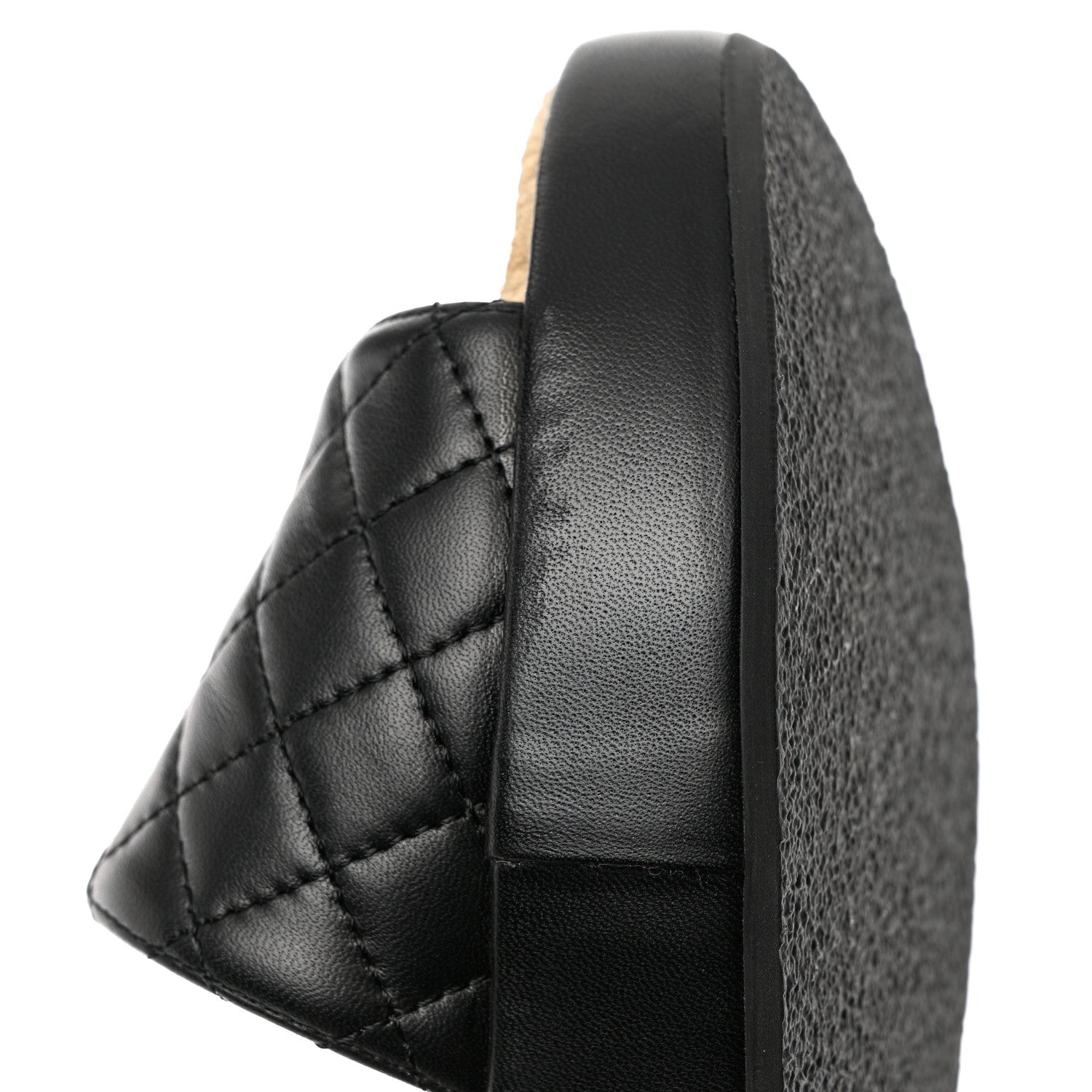 Chanel Lambskin Quilted CC Mules Sandals 36 Black White 12 of 13