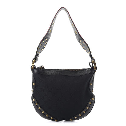 Gucci Monogram Studded Small Pelham Shoulder Bag Black 1 of 10