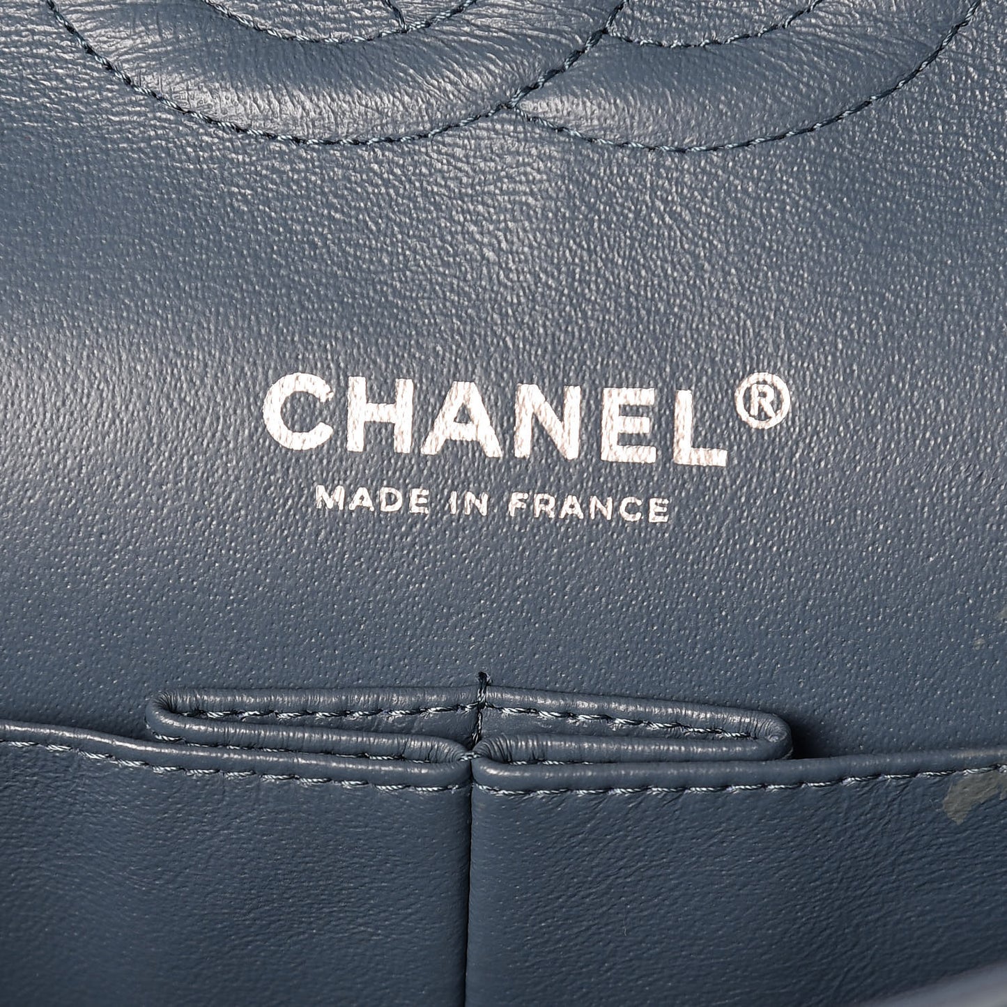 Lambskin Quilted Medium Double Flap Blue