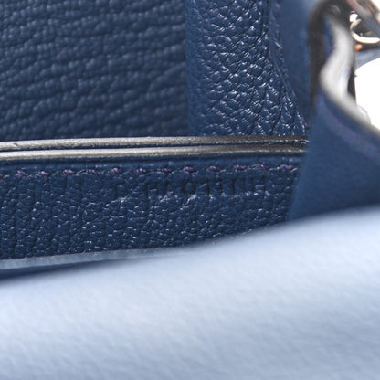 Hermes Evercolor Mini Sac Roulis Bleu De Malte 7 of 12