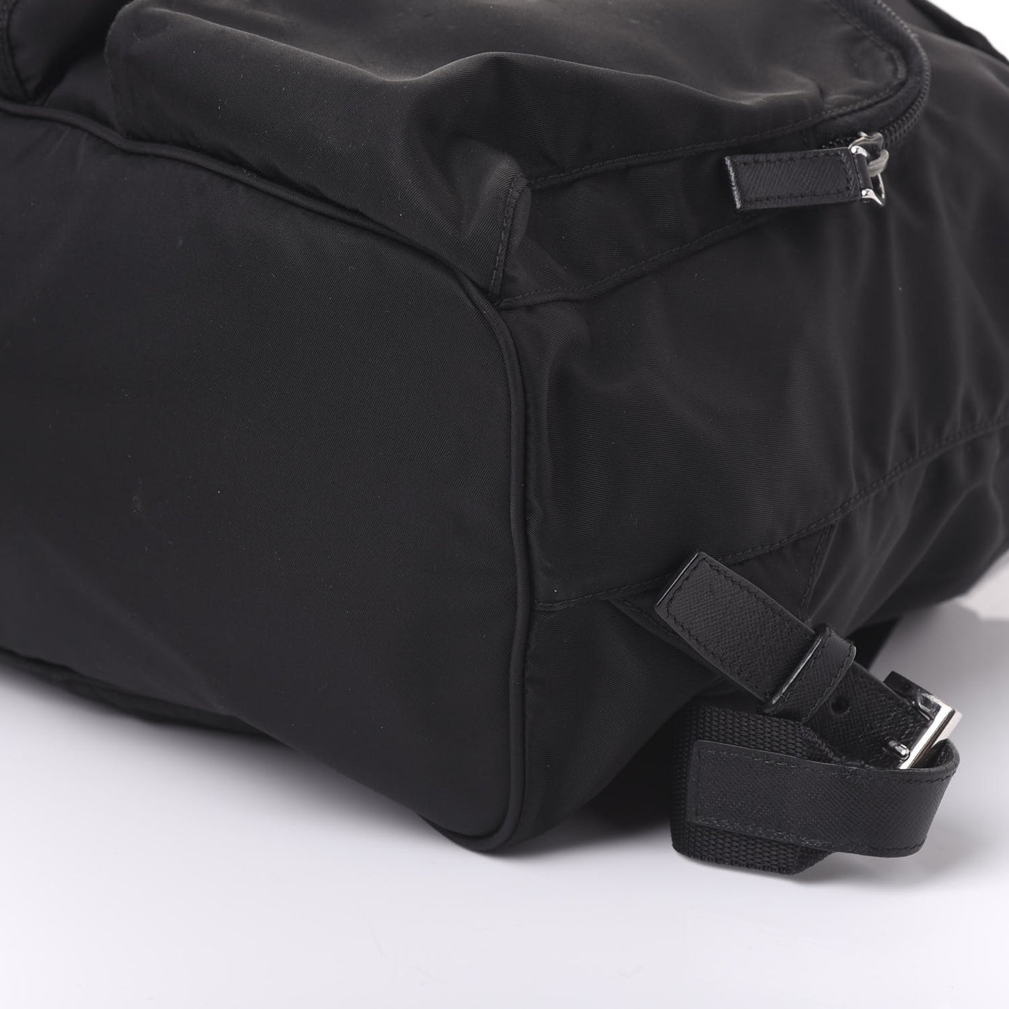 Nylon Vela Saffiano Backpack Black